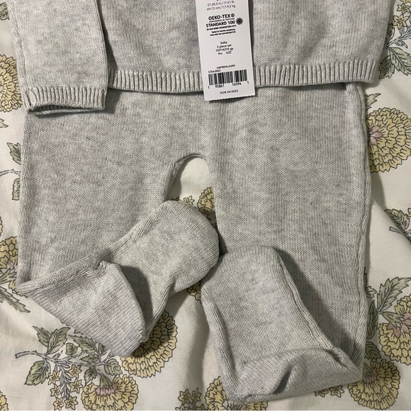 NWT! Carter's Baby 2-Piece Elephant Sweater & Footed Pant Set, Size 9M - Picture 7 of 10